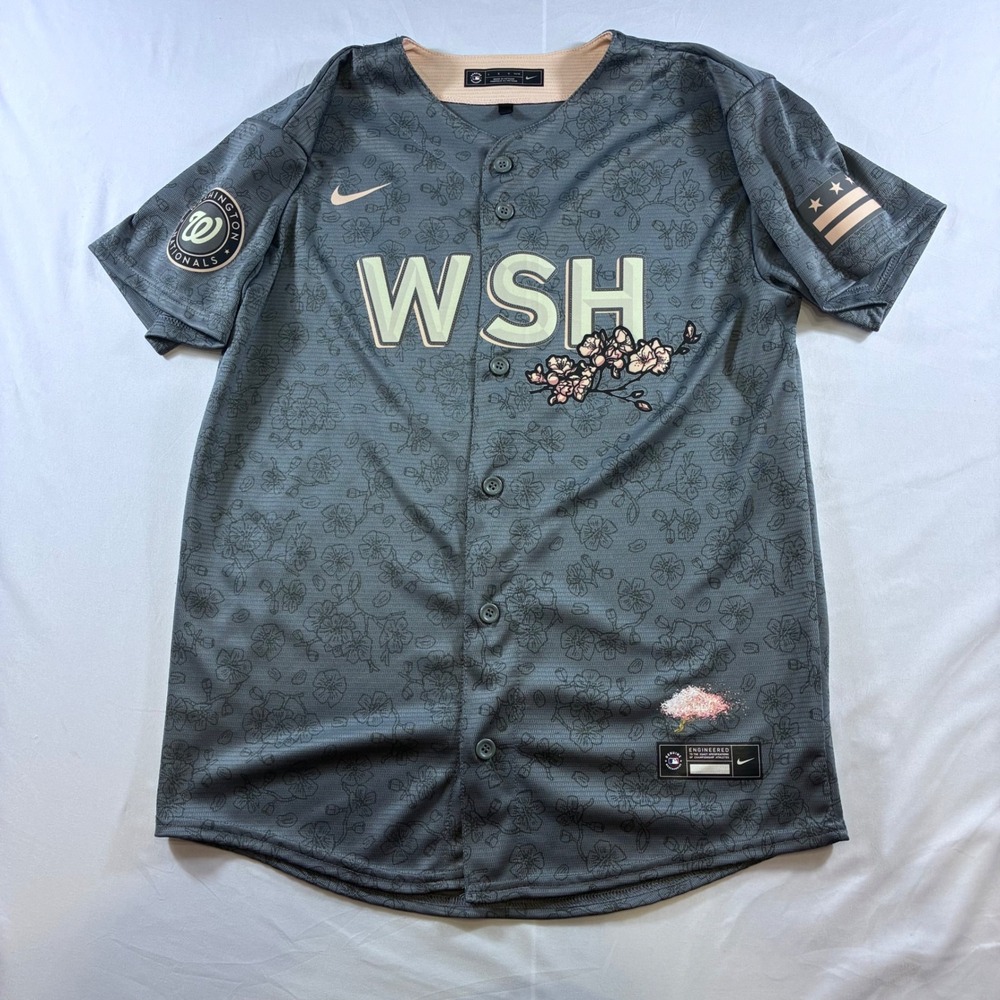 Nike Washington Nationals City Connect Juan Soto 22 Jersey Grey Pink Large 14/16